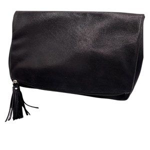Black Shimmery Envelope Clutch